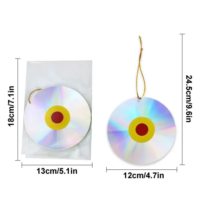 Ensemble de disques anti-oiseaux, réflecteurs d'oiseaux, épouvantail, yeux d'horreur réfléchissants