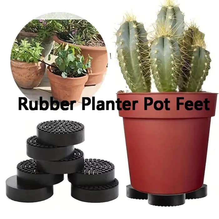 Rehausseurs de pieds de pot de fleur en caoutchouc naturel, polymères, plantes invisibles, maison, j