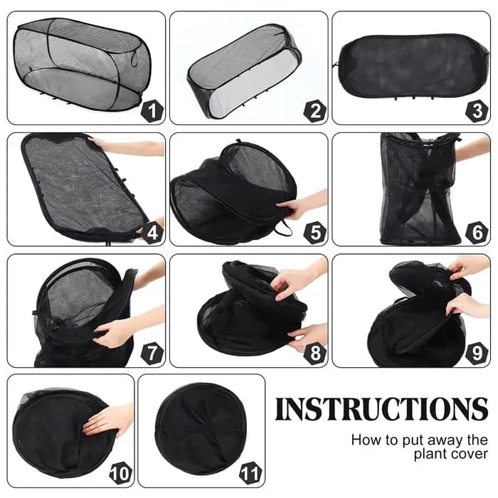 Serre de jardin pop-up en maille pour plantes, couverture pour semis, accessoires de jardinage de gr