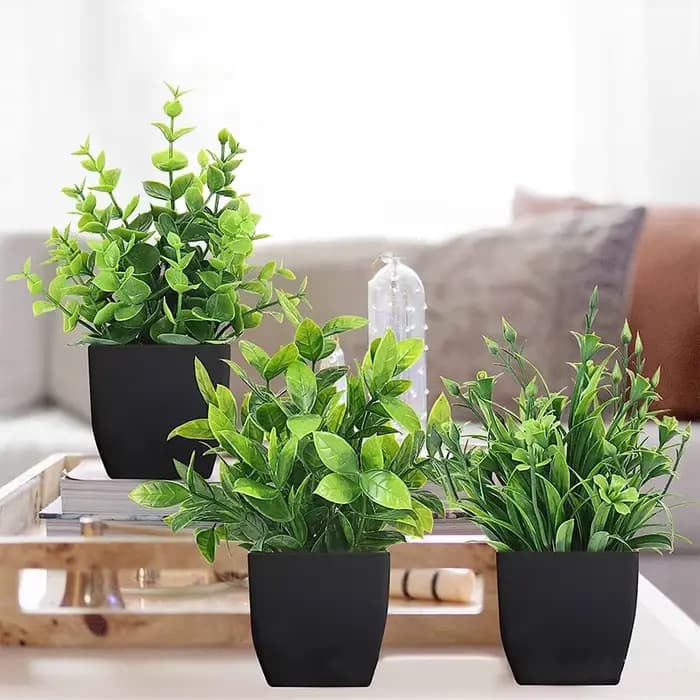 Plantes artificielles bonsaï vert en pot, petit arbre, plantes d'herbe, bureau, ferme, Table de salle de bain, décoration de jardin de maison, fête de mariage