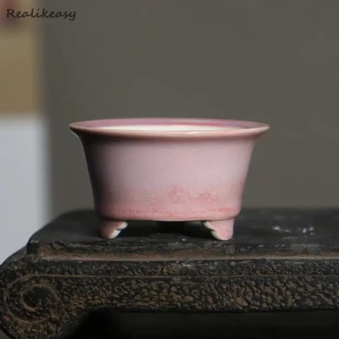 Mini pots de fleurs créatifs en argile violette