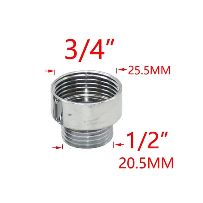 Connecteur de filetage en laiton 1/2 "à 3/4 3/8 1 pouce, Joint de réparation réducteur pour robinet,