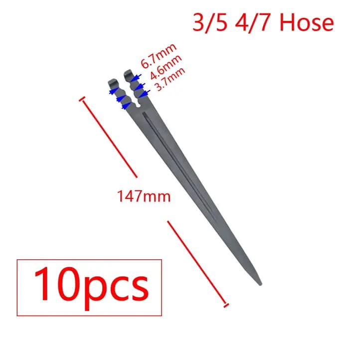 Support de tuyau d'arrosage 3/5 4/7 8/11 16mm 20mm piquets fixes 1/8 1/4 3/8 1/2 3/4 "PE PVC tuyau t