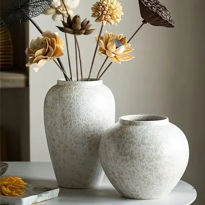 Grand vase en céramique élégant-pot décoratif