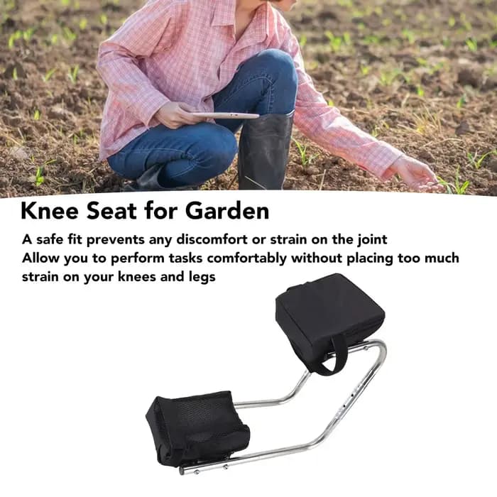 Genouillère de jardinage ergonomique en acier inoxydable