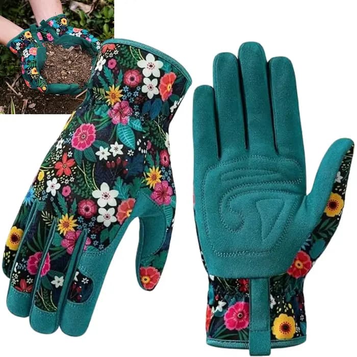 Gants de jardinage en cuir respirant pour femmes