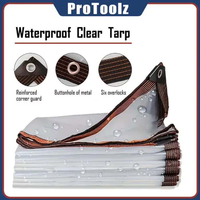 Film d'abri en plastique Transparent pour jardinage, bâche imperméable d'extérieur, tissu de terrass
