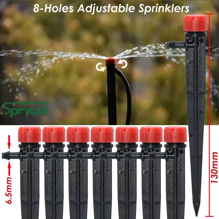 SPRINCLE-Arrosage de jardin réglable, buses d'irrigation goutte à goutte, tuyau de serre, insertion
