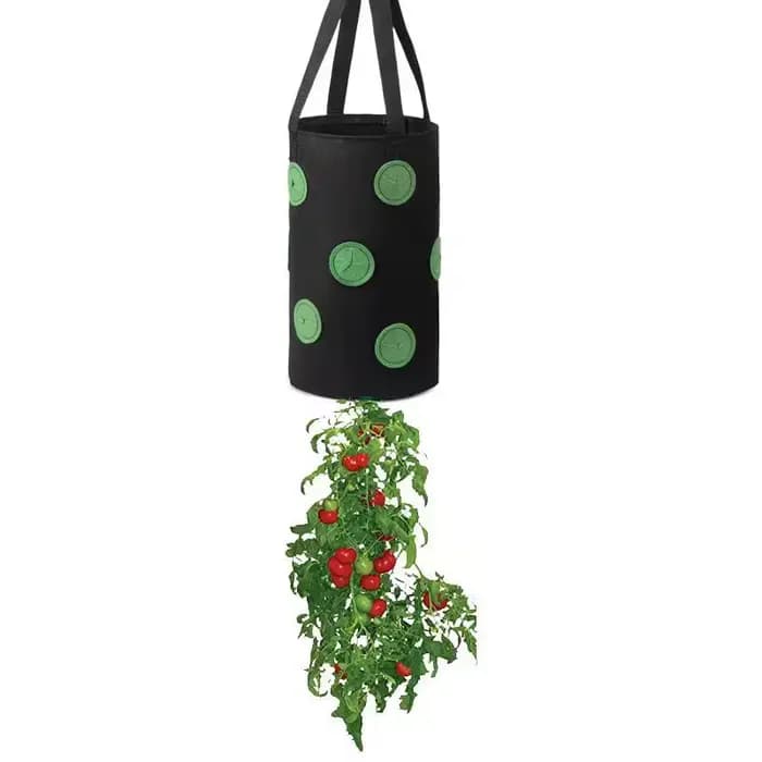 Multi-fonction 13 trous feutre suspendu tomate grandir sac planteur fraise légumes fleur plante crec