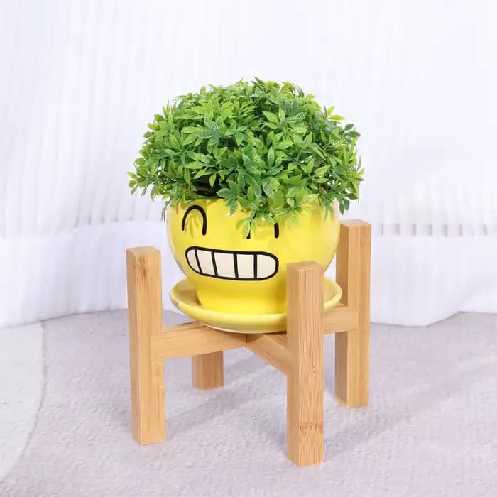 Support de pot de fleurs en bois pour intérieur et extérieur
