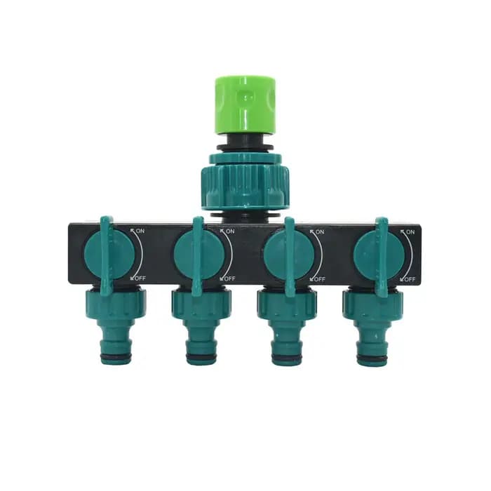 Séparateur d'eau du robinet de jardin à 4 voies, Irrigation goutte à goutte, tuyau d'eau, vanne d'ir