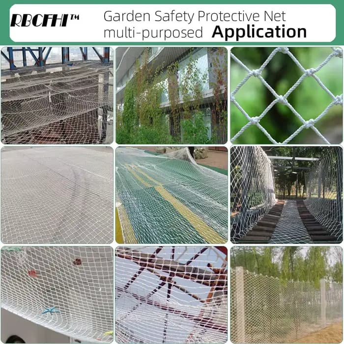 Filet de protection de sécurité anti-chute pour plantes de jardin, filet d'escalade, garde-corps de