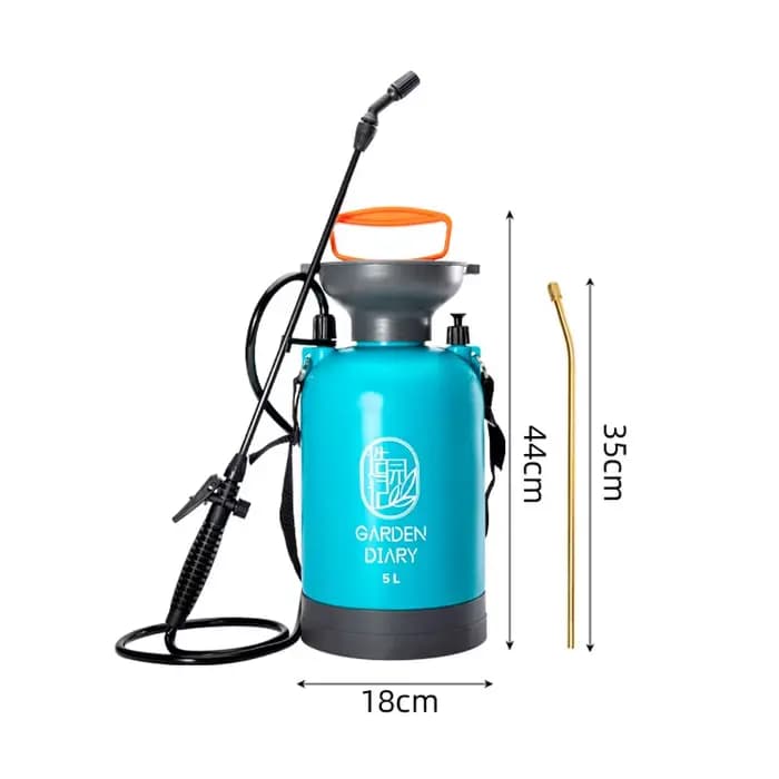 Pulvérisateur à pression de jardin, 5L, d'argile des plantes à fleurs, arrosoir, navigateur de pesti