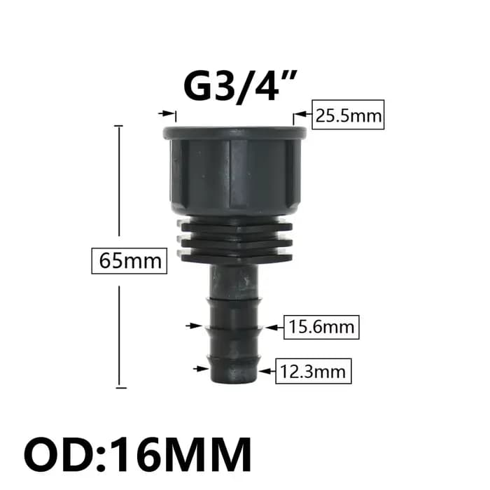 Connecteur de Tube PE de jardin, 8/16/20/25/32mm, filetage 1/2 3/4 1 ", coupleur coudé, raccord de t