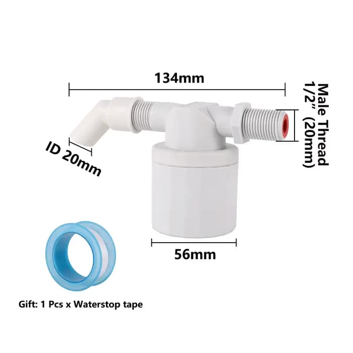 Vanne de contrôle automatique du niveau d'eau à filetage mâle, tour de vanne à bille à flotteur inst