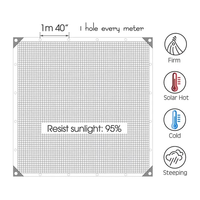 Filet d'Ombrage Rapide Vert Foncé HDPE Anti-UV, Pare-Soleil, Maille d'Ombre de Jardin pour Clôture d