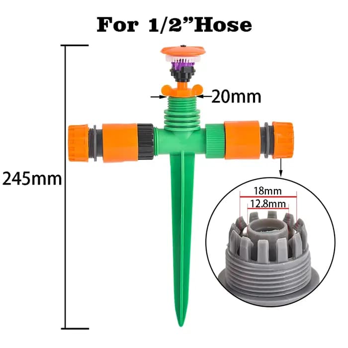 Buses d'arrosage à Jet rotatives à 360 degrés, filetage mâle 1/2 ", arroseurs d'irrigation pour jard
