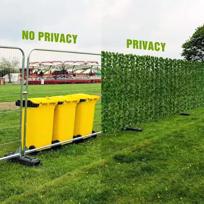 Écran de clôture de confidentialité à feuilles artificielles, faux panneaux de haie, écran de balcon