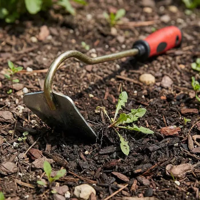 Petite houe de jardin pointue avec manche ergonomique