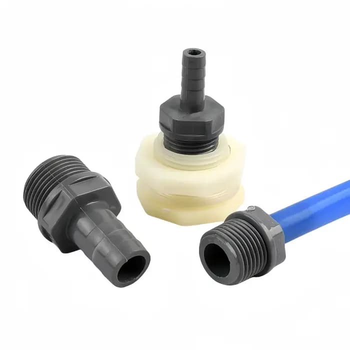 1/3 pièces 1/2 "3/4'' à 8 ~ 16mm gris PVC pagode connecteur à filetage mâle Aquarium Aquarium eau d'