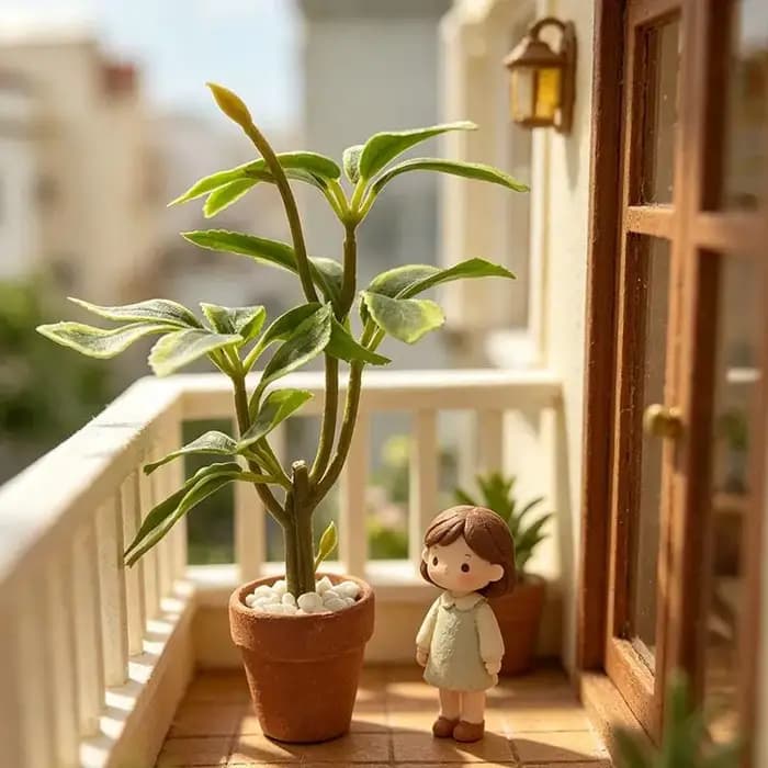 Mini pot en terre cuite, modèle de plante artificielle en pot, décor de scène de jardin pour maison de poupée, ornements de micro-paysage pour maison de poupée, accessoires photo