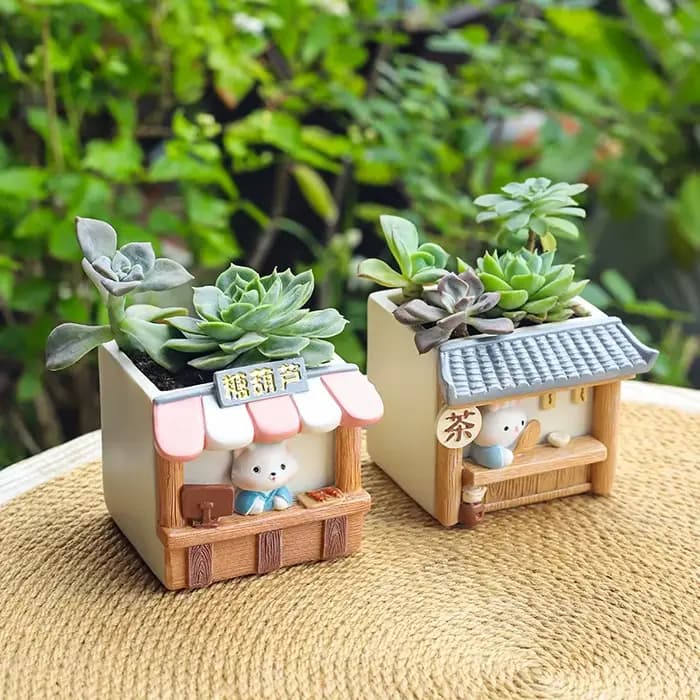 Pot de fleur créatif pour Cactus succulents, Pots de jardin décoratifs pour Mini plantes, jardinière