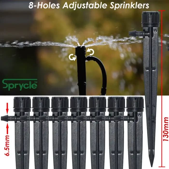 SPRINCLE-Arrosage de jardin réglable, buses d'irrigation goutte à goutte, tuyau de serre, insertion