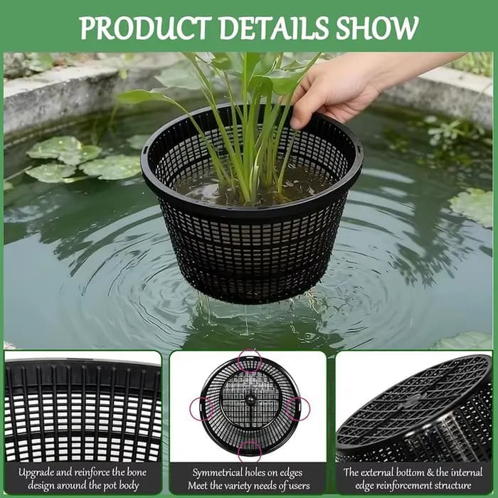 Pots en filet robustes pour plantes aquatiques – Fournitures de jardinage hydroponique pour jardin