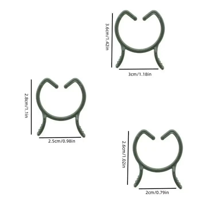 Clips de cerclage de vigne de jardin en plastique, anneau de boucle groupé pour plantes, crochet de