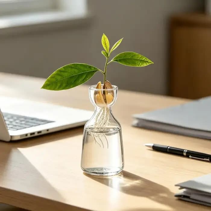 Vase de démarrage pour avocatiers - Cultivez votre propre arbre à avocat - Pot de plantation unique en verre pour les