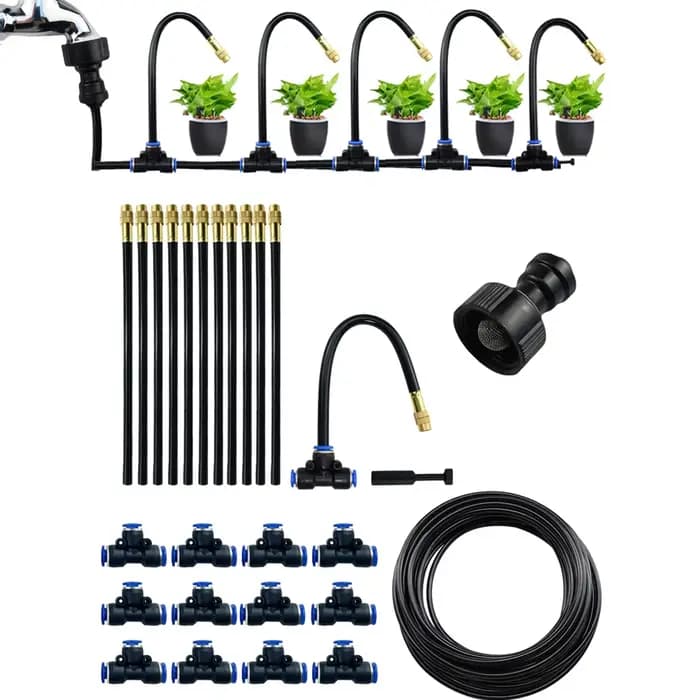 Arroseur d'atomisation universel 5-20M, Kits d'arrosage automatique 5M/10M avec buse rotative en cui