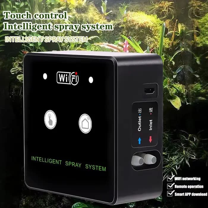Pulvérisateur de forêt tropicale, contrôle WiFi, brume automatique, synchronisation de la forêt trop