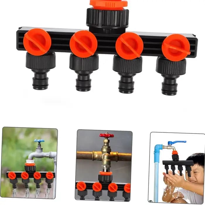 Connecteur de robinet, accessoires de jardin, distributeur d'eau, fournitures d'arrosage à 4 voies,