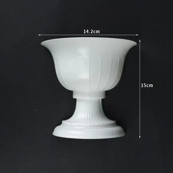 Vase mural demi-cercle blanc pour peinture à l'huile à la française