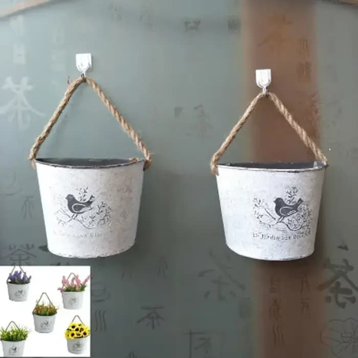 Vase à fleurs mural suspendu, 1 pièce, panier de fleurs mural, décoration de jardin Rural pour la ma