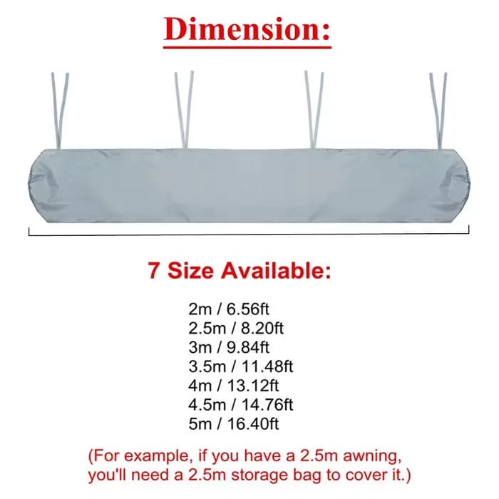 Sac de rangement pour auvent d'hiver, protection contre la pluie et les intempéries, protection cont