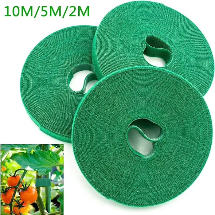 Ficelle de jardin verte 10M/5M/2M, attaches pour plantes, Bandage pour plantes en Nylon, boucle à cr