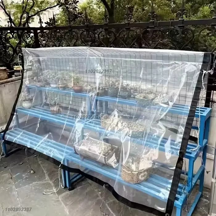 Film d'abri en plastique Transparent pour jardinage, bâche imperméable d'extérieur, tissu de terrass