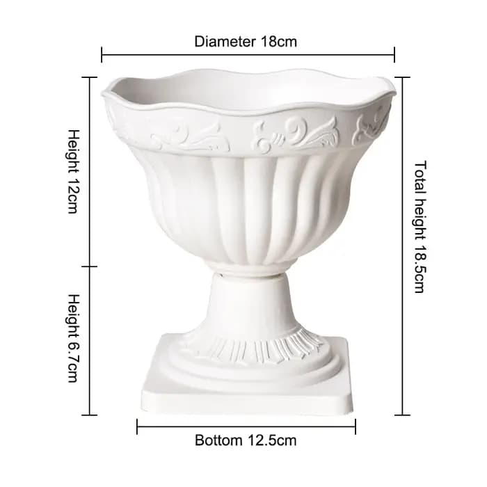Grand jardinière extérieure colonne romaine Pot de fleur Pots de plantation balcon ménage blanc en plastique porche décor Pot de fleurs