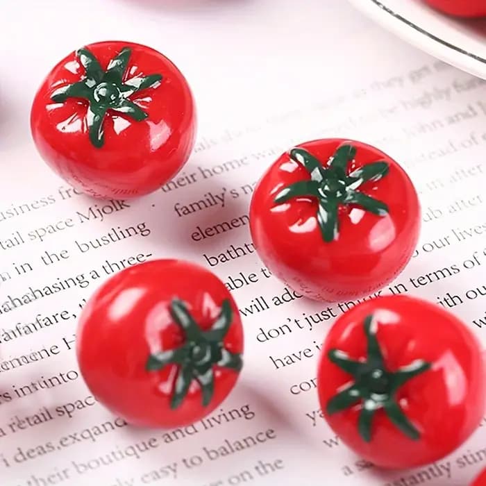 10 pièces bricolage Mini modèle de tomate ornements bricolage accessoires artisanat d'art approvisionnement décoration de la maison parfait bijoux à bricoler soi-même artisanat artisanat d'art