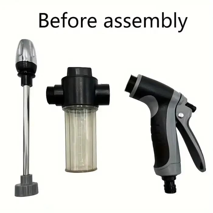 Pistolet à eau haute pression multifonction avec buse pour tuyau d'arrosage, pistolet à mousse, mach