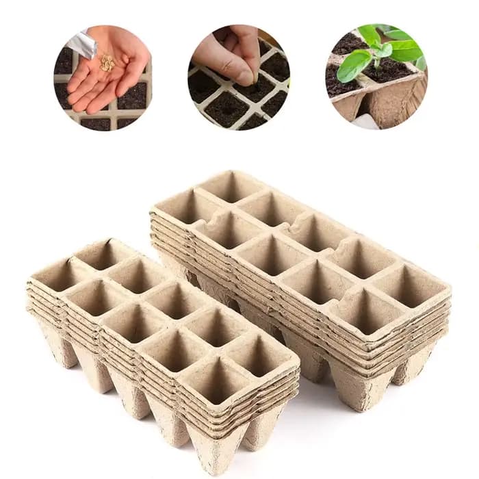 Plateaux de semis bionickel ables pour plantes d'intérieur et d'extérieur, pots de tourbe de démarra