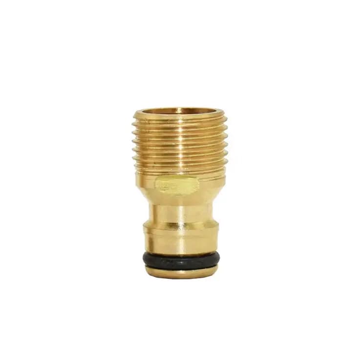 Connecteur rapide pour tuyau en laiton, raccord d'arrêt d'eau, filetage en cuivre, raccord de robine