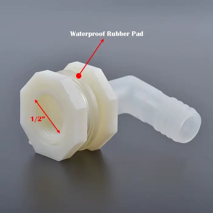 ABS 1/2 pouce à 6.4 ~ 20mm coude Irrigation Joint réservoir d'eau tuyau connecteur Aquarium jardin t