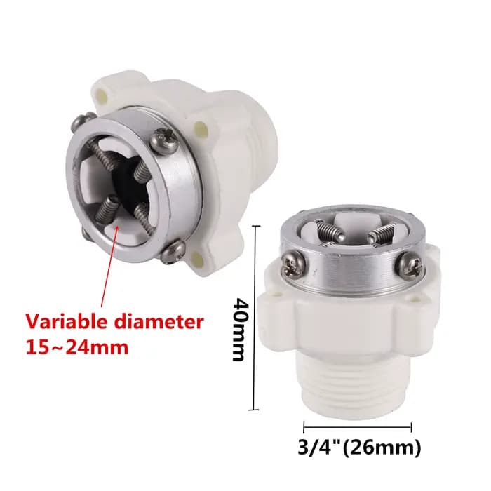Adaptateur universel de robinet d'eau, filetage mâle 3/4 ", 12mm, adaptateur de robinet de Machine à
