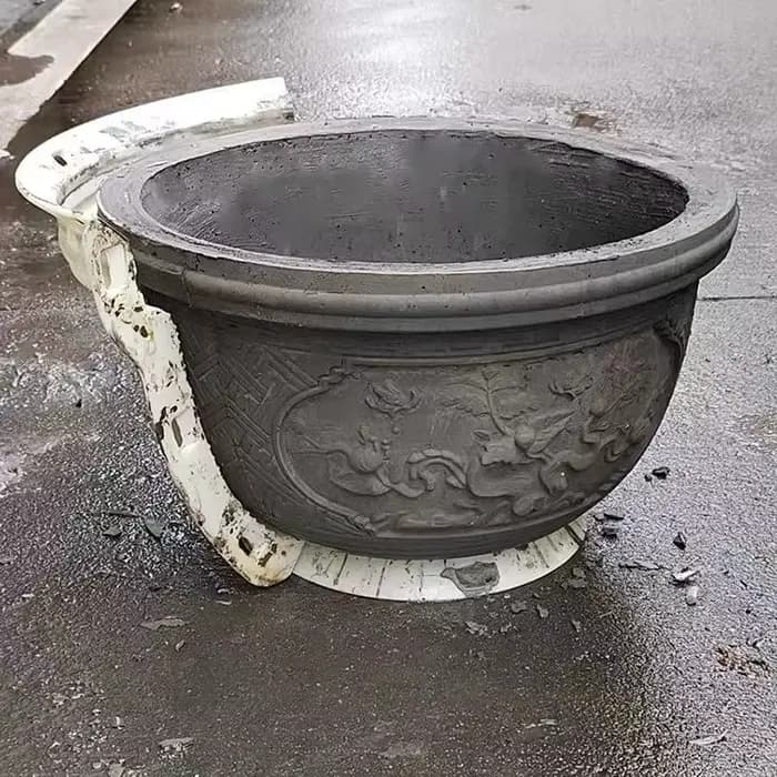 Moule en plastique pour pot de fleurs rond en ciment de 40 cm de diamètre