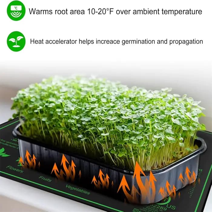 Tapis chauffant pour semis 10/25/50CM, pour plantes d'intérieur, germination, propagation, tapis de