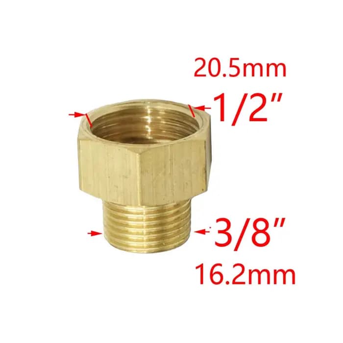 Connecteur de filetage en laiton 1/2 "à 3/4 3/8 1 pouce, Joint de réparation réducteur pour robinet,