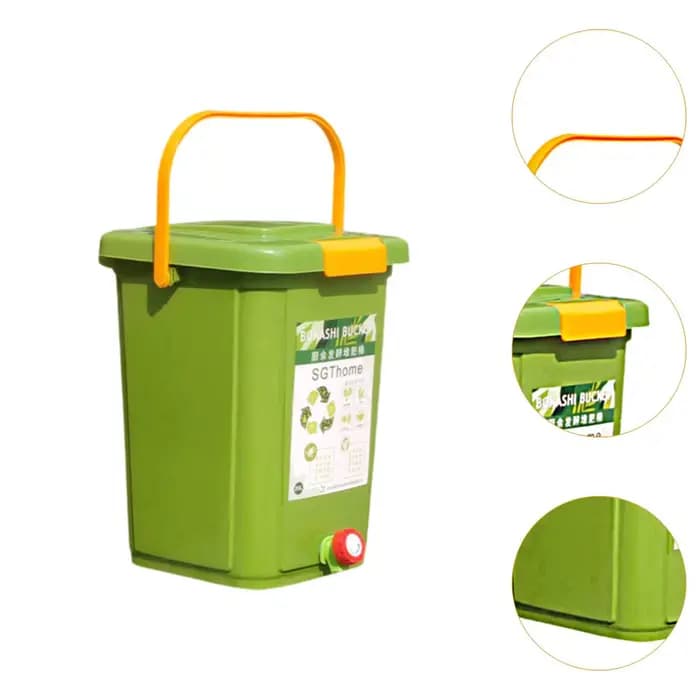 Bac à compost de compost de comptage scellé, seau pour déchets alimentaires de cuisine et de cour