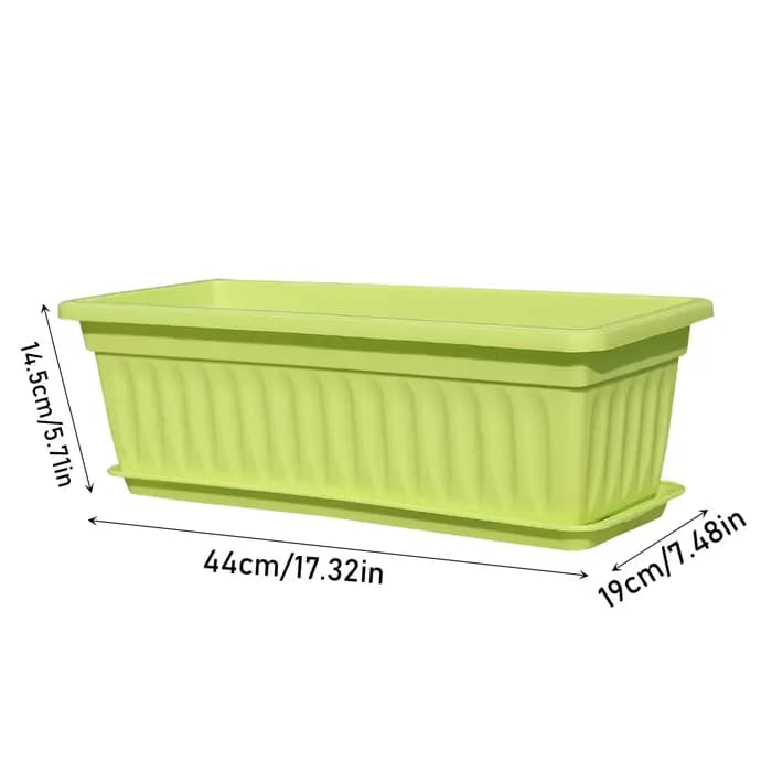 Jardinières en plastique rectangulaires pour balcon